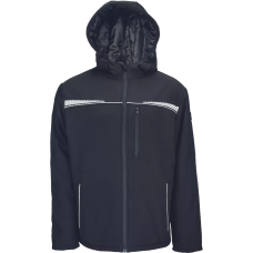EMERTON STR Winter Softshell Jacket Black with Insulated Hood EMERTON STR Winter Softshell Jacket Black with Insulated Hood